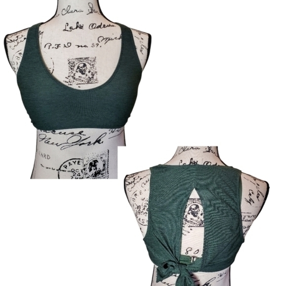 NWT Kona Sol Dark Green Sports Bra Sz Small
